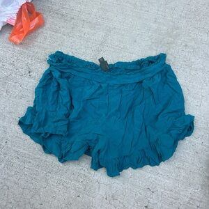 Wild Fable Teal Ruffle Shorts